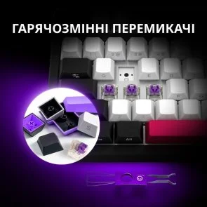Фото: Клавіатура Lorgar KBP70MW Toxic Purple ENG WL/RT/USB White (LRG-KBP70MW-WH-US) № 22 | KTC