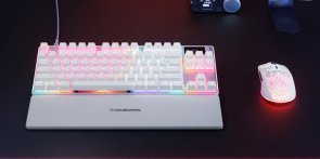 Клавіатура SteelSeries Apex Pro TKL Gen 3 OmniPoint 3.0 ENG/UKR USB White (64898)