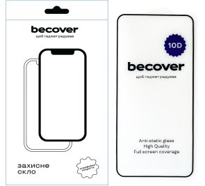 Захисне скло BeCover 10D for Xiaomi Redmi Note 14 4G - Black (713098)