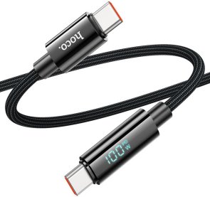 Кабель Hoco U125 Benefit 100W Type-C/Type-C 1.2m Black (6942007611930)