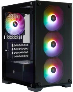 Фото: Корпус 1stPlayer X2-M-BK-4F7 Black with window № 2 | KTC