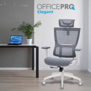 Крісло OfficePro Elegant OC660 White/Light Gray (OC660-W-LG-LG)