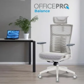 Фото: Крісло OfficePro Balance OC620 White/Ligth Gray (OC620-W-LG-LG) № 8 | KTC