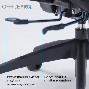 Крісло OfficePro Skyline OC680 Black/Gray (OC680-B-G-G)