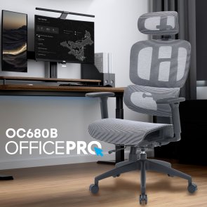 Крісло OfficePro Skyline OC680 Black/Gray (OC680-B-G-G)