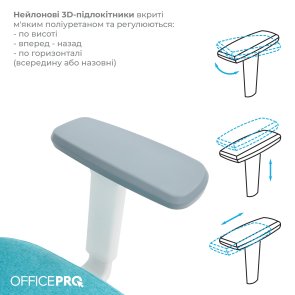 Крісло OfficePro Balance OC550-W-DG-BL White/Dark Gray/Blue