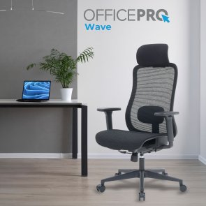 Крісло OfficePro Wave OC670 Black (OC670-B-B-B)
