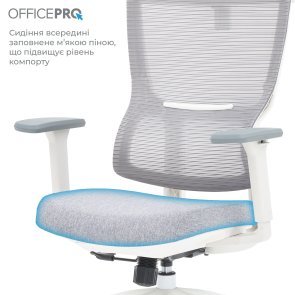 Крісло OfficePro Elegant OC600 White/Light Gray (OC600-W-LG-LG)