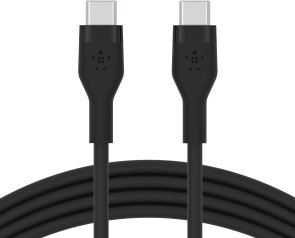 Кабель Belkin BoostCharge Flex 60W Type-C / Type-C 1m Black/White 2 Pack (CAB009BT1MBW2PK)