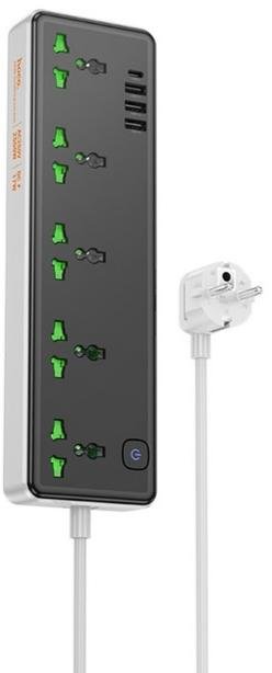 Мережевий фільтр Hoco AC13A Talento 4xUSB 5/1.5m Black (6942007607131)