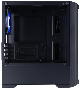 Корпус 1stPlayer H2-BK-4F7 Black with window