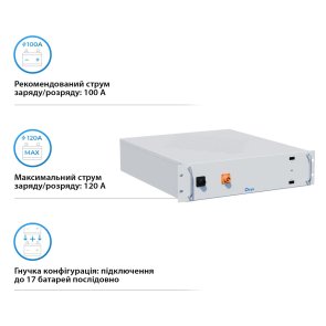 Акумуляторна батарея Deye BOS-G PRO LiFePO4 HV 51.2V 100Ah 5.12kWh no BMS (BOS-GPRO)