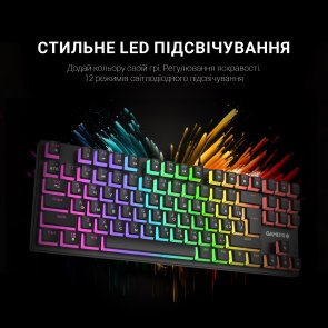 Клавіатура GamePro MK80B Blue Switch RGB USB Black