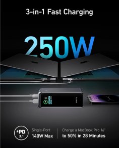 Батарея універсальна Anker Prime 27650mAh 250W Black (A1340011)