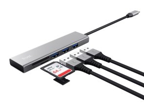 USB-хаб Trust Halyx Fast USB-C Hub Card reader (24191_TRUST)