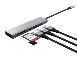 Фото: USB-хаб Trust Halyx Fast USB-C Hub Card reader (24191_TRUST) № 2 | KTC