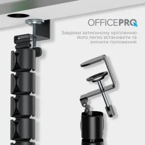 Фото: Органайзер для кабелів OfficePro CM730B Black № 8 | KTC