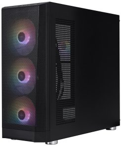 Корпус 1stPlayer FD5-M-BK-4F1 Black with window