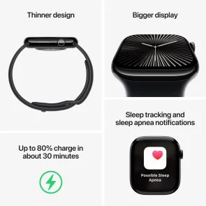 Фото: Смарт годинник Apple Watch Series 10 GPS Cellular - 42mm Natural Titanium Case with Natural Milanese Loop (MWXF3) № 3 | KTC