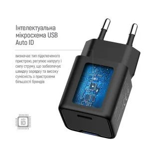 Фото: Зарядний пристрій ColorWay GaN Mini 25W Black (CW-CHS052PD-BK) № 10 | KTC