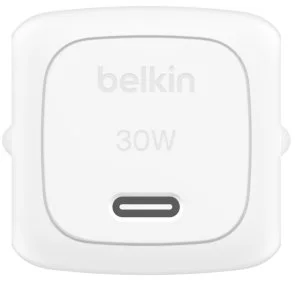 Зарядний пристрій Belkin BoostCharge Compact PD 30W White (WCA008KQWH)