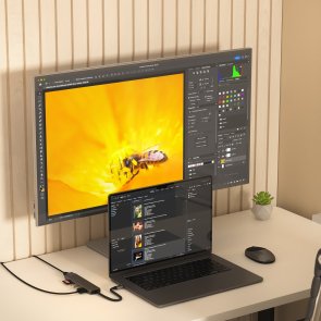 USB-хаб Satechi 7-in-1 USB-C Slim Multiport 4K with Ethernet Space Grey (ST-P7SM)