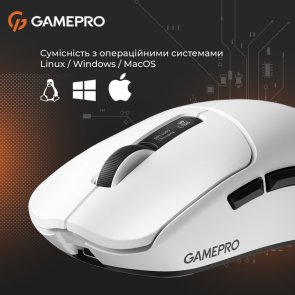 Миша GamePro Genesis Ranker WL/BT/USB White (GM012W)