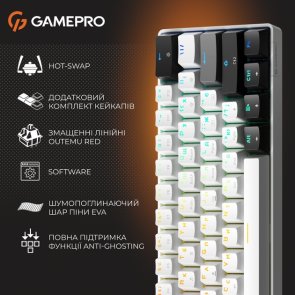 Клавіатура GamePro Genesis Infinity MK130BW Outemu Red Switches ENG/UKR White