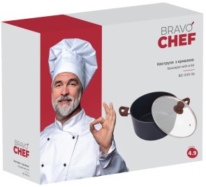 Каструля Bravo Chef 4.9L Black (BC-2101-26)