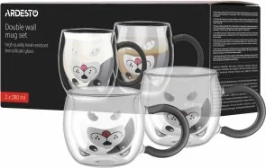 Фото: Набір чашок Ardesto Animals 280ml 2pcs Clear (AR2628BD) № 3 | KTC