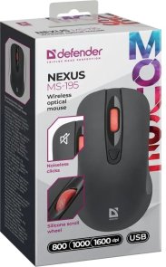 Миша Defender Nexus MS-195 Silent Wireless Black (52195)