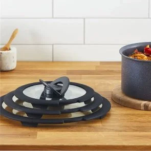 Фото: Набір скляних кришок Tefal Ingenio 16cm / 18cm / 20cm Black (L9849053) № 3 | KTC