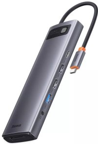 USB-хаб Baseus Metal Gleam Series 12in1 Gray (WKWG020213)