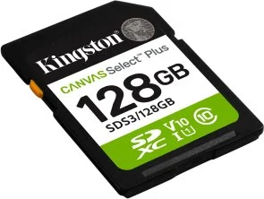 Фото: FLASH пам'ять Kingston Canvas Select Plus Gen3 UHS-I U1 V10 SDXC 128GB (SDS3/128GB) № 2 | KTC