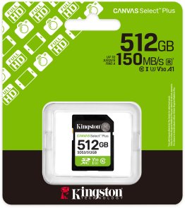 FLASH пам'ять Kingston Canvas Select Plus Gen3 UHS-I U1 V10 SDXC 512GB (SDS3/512GB)