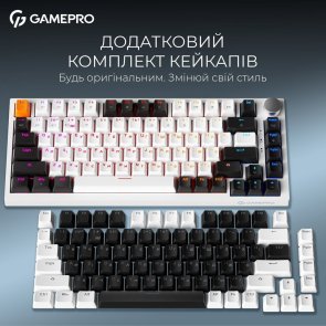 Клавіатура GamePro Asgard Valhalla MK160B Pro RGB WL/BT/USB White (MK160W Pro)