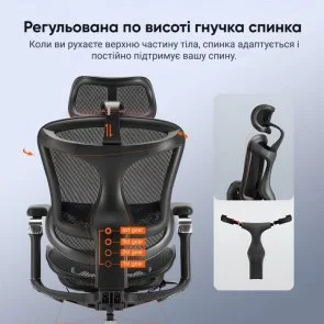 Фото: Крісло SIHOO Doro C300 Pro Black (DORO-C300-PRO-M101) № 9 | KTC