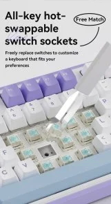 Фото: Клавіатура Ajazz AK980 Clear Sky Switch RGB WL/BT/USB Black (AK980-CS-BGY) № 6 | KTC