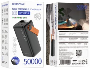 Батарея універсальна BOROFONE BJ66A Magnifico 50000mAh Black (6941991115158)