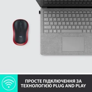 Фото: Миша Logitech M185 Red (910-002237) № 9 | KTC