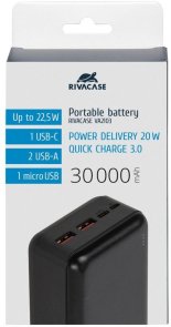 Батарея універсальна Riva RivaPower VA2103 30000mAh 22.5W Black (RIVAPOWER VA2103 (Black))
