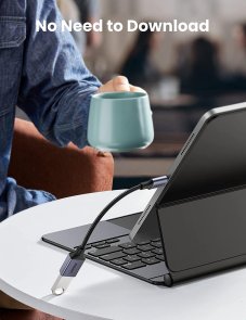 Дата кабель UGREEN US378 USB-C / USB 10cm Black (US378/70889)