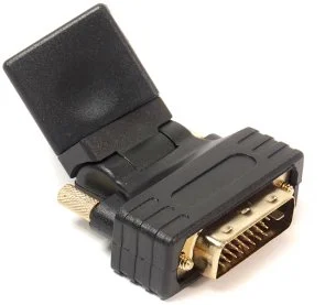 Фото: Перехідник PowerPlant HDMI F / DVI M Black 360 degrees (KD00AS1301) № 3 | KTC