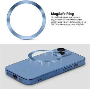 Фото: Чохол ArmorStandart for Apple iPhone 15 - Replica MagSafe Light Blue (ARM76225) № 4 | KTC