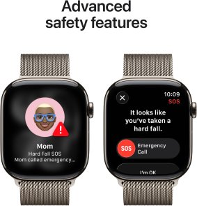 Смарт годинник Apple Watch 11 GPS LTE 46mm - Natural Titanium Case with Natural Milanese Loop - M/L (MFD04)