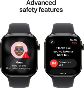 Смарт годинник Apple Watch 11 GPS LTE 46mm - Slate Titanium Case with Black Sport Band - S/M (MFD14)