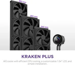 Фото: Система рідинного охолодження NZXT Kraken Plus 280 (RL-KN280-B2) № 2 | KTC