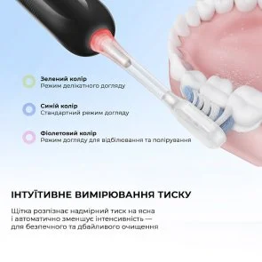 Фото: Електрична зубна щітка Mova Fresh Black + Travel case (ATB13A-BK) № 6 | KTC