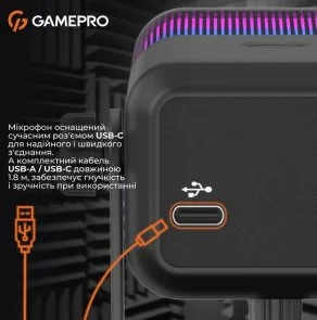Фото: Мікрофон GamePro UGM117B Black № 12 | KTC
