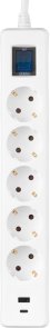 Мережевий фільтр 2E SP515M3USBWH 5/3m 2xUSB White (2E-SP515M3USBWH)
